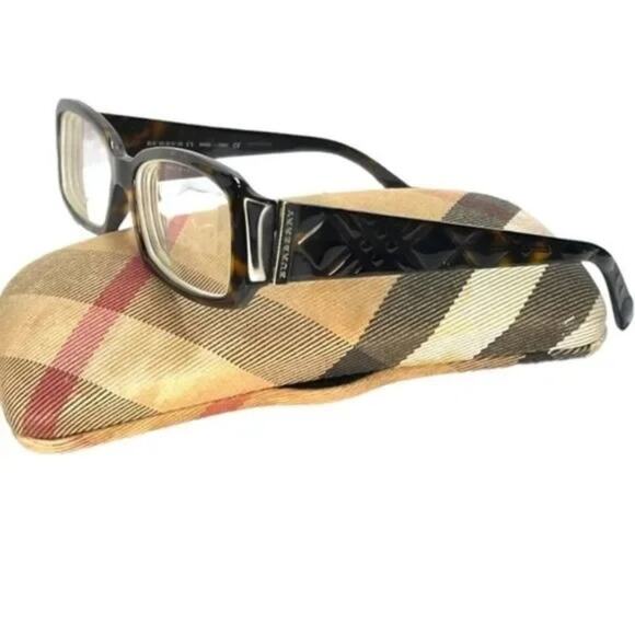 BURBERRY Unisex Brown Check Embossed Eyeglasses Frames - Picture 1 of 7